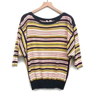Anthro Moth Striped Dolman Sweater - Size M